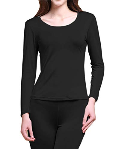 Paradise Silk Unterhose für Damen, reine Seide, lange Unterhose, nur Oberteil oder Unterteil Gr. M, Schwarz One Top von Paradise Silk