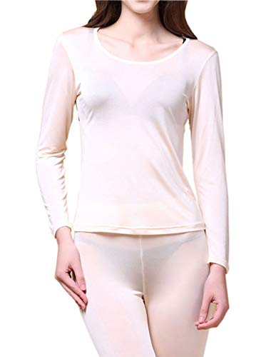Paradise Silk Unterhose für Damen, reine Seide, lange Unterhose, nur Oberteil oder Unterteil Gr. XS, Nur Oberteil von Paradise Silk