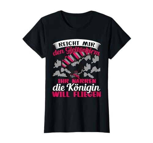Paragliding & Gleitschirmflieger Geschenkideen Schwarz Damen X-Small Klassisch Einfarbig Paragleiten-Design T-Shirt von Paragliding & Gleitschirmflieger Geschenkideen