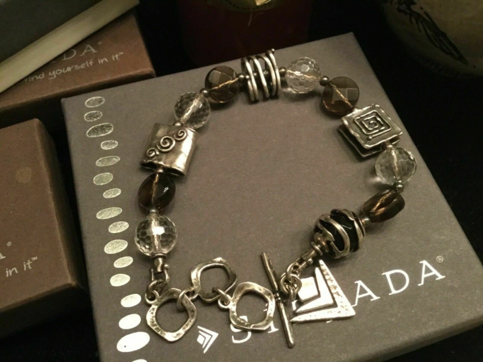 Silpada 925 Sterling Silber Swirl Maze Rauchquarz Kristall Armband B1275 Wunderschöne Silpada 925 Sterling Silber Swirl Maze Rauchquarz Kristall Armband B1275 Wunderschöne von ParagonSilverCo