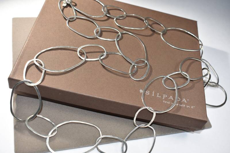 Silpada Sterling Silber Link 38" Lange "Bubble Up" Halskette 925 Beliebte Neu von ParagonSilverCo