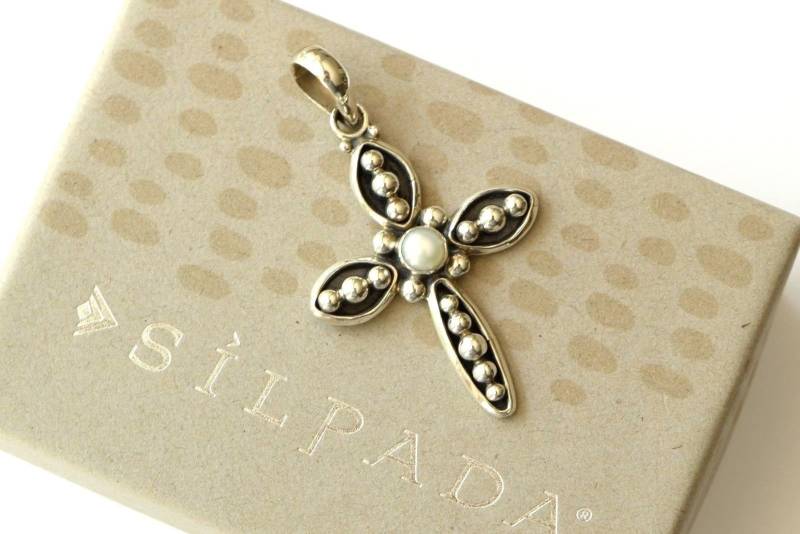 Silpada Sterling Silber Und Perle Kreuz Anhänger 925 Silpada Sterling Silber Und Perle Kreuz Anhänger 925 von ParagonSilverCo