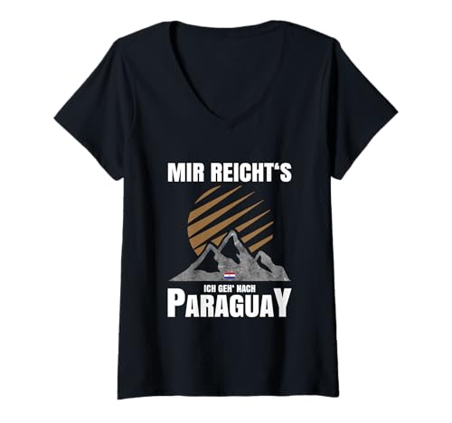 Damen Wanderung Gadgets Urlaub Reise Souvenir Wandern Paraguay T-Shirt mit V-Ausschnitt von Paraguay Wandern und Wanderung Gadgets