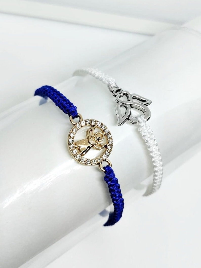 Engel Makramee Armband Mit Strass Steinchen von ParamigoAccessoires