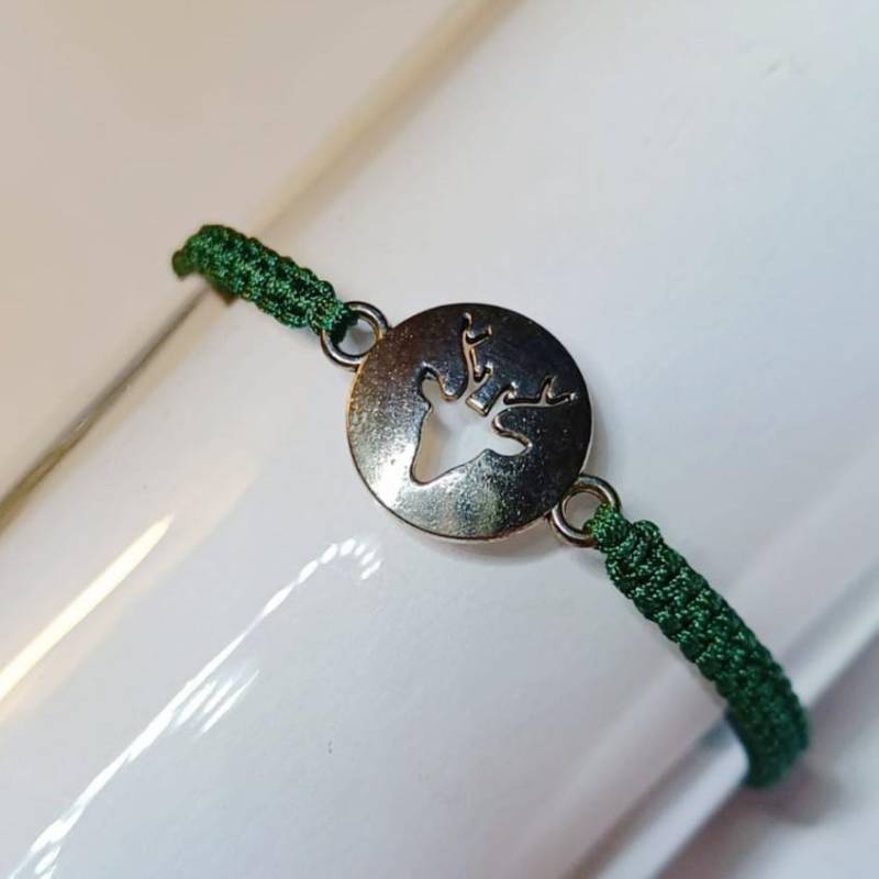 Hirsch Armband Makramee | Für Jäger Mit Hirschkopf Trachten Schmuck Männer Und Frauen von ParamigoAccessoires