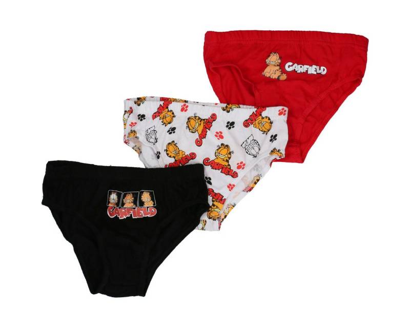 Paramount Slip Garfield Unisex Kinder (3-St) Schlüpfer, Höschen, Unterhose, Unterwäsche, Baumwollslip von Paramount