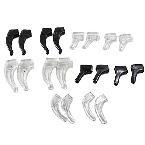 10Pairs Brillen Anti-Rutsch-Ohr-Griffe für Erwachsene und Kinder Brille Temple Tip Haken in 3 verschiedenen Größen von Paraphee