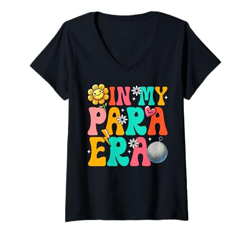 Damen In meiner para-Ära: Letzter Schultag, Lehrer, Schüler, Abschluss T-Shirt mit V-Ausschnitt Damen In meiner para-Ära: Letzter Schultag, Lehrer, Schüler, Abschluss T-Shirt mit V-Ausschnitt von Paraprofessional Education Gifts Paraeducator