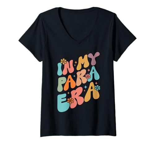 Damen In meiner para-Ära: Letzter Schultag, Lehrer, Schüler, Abschluss T-Shirt mit V-Ausschnitt Damen In meiner para-Ära: Letzter Schultag, Lehrer, Schüler, Abschluss T-Shirt mit V-Ausschnitt von Paraprofessional Education Gifts Paraeducator