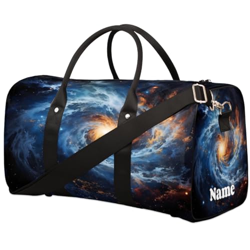 Galaxy Star Sporttasche, personalisierter Name für Damen und Herren, wasserdicht, Strandtasche, faltbar, persönliche Gegenstände, Reisetasche für Wochenendausflüge, Tanzen, Handgepäcktasche, Galaxy von Pardick