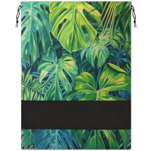 Hawaiianische Palmenblätter, Sommer-Schuhtasche für Reisen, faltbar, Sport-Schuhaufbewahrung, Verpackung, Organizer, Golf, Fitnessstudio, Tanz, Spitzenschuhtaschen mit Reißverschluss, von Pardick