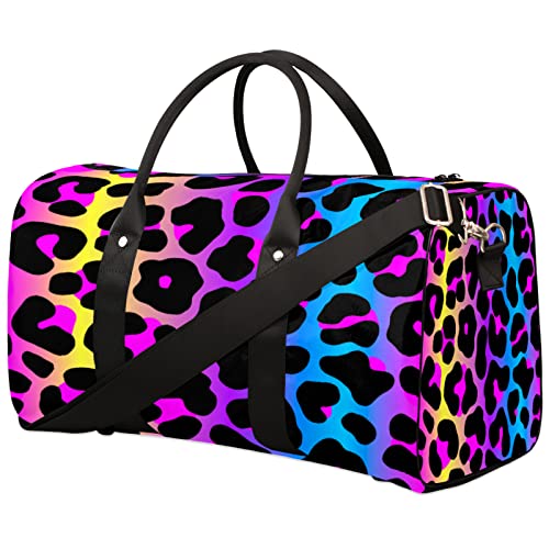 Reisetasche für Damen und Herren, Sport, Turnbeutel, leicht, wasserdicht, faltbar, Wochenendtasche für Krankenhaus, Training, Schwimmen, Yoga, Handtasche, ZZ: Muster 4, Large, Leopard von Pardick