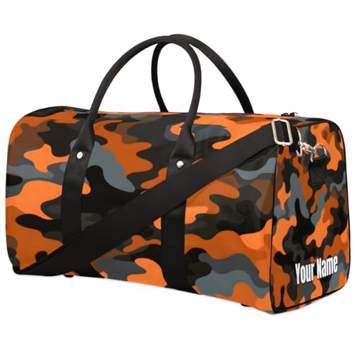 Sporttasche, Sporttasche, Camouflage, Militärdruck, individueller Name für Damen und Herren, wasserdichte Baseballtasche, faltbar, persönliche Gegenstände, Reisetasche für Wochenender, Übernachtung, von Pardick