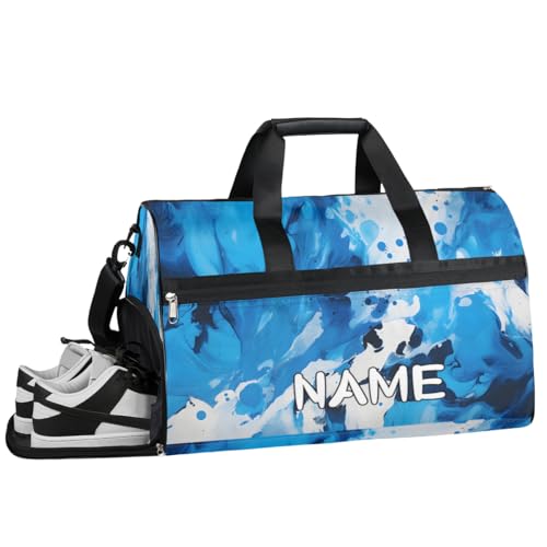 Sporttasche mit Camouflage-Graffiti-Hintergrund, mit Nassfach und Schuhfach, Reisetasche, für Damen und Herren, personalisierbar, für Übernachtung, Wochenende, Strandgepäck, Hintergrund mit von Pardick