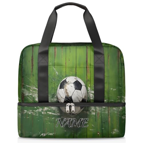 Sporttasche mit Holzbrett-Hintergrund, personalisierbar, Sporttasche für Herren, Reisetasche mit Schuhfach, für Mädchen und Jungen, Wochenendtasche, Übernachtungstasche, von Pardick