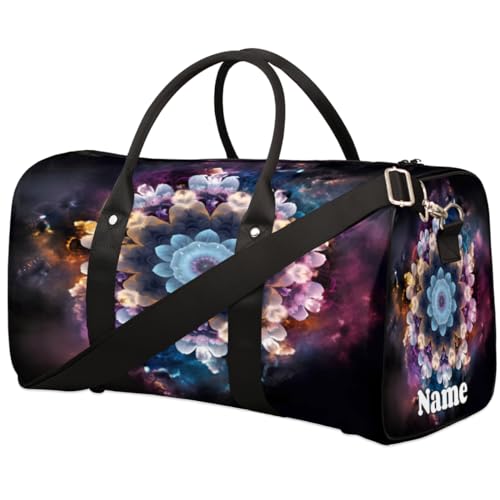 Sporttasche mit Mandala-Motiv, ethnischer Druck, personalisierter Name für Damen und Herren, wasserdicht, Strandtasche, faltbar, persönliche Gegenstände, Reisetasche für Wochenender, Übernachtung, von Pardick