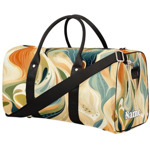 Sporttasche mit abstraktem geometrischem Muster, personalisierter Name für Damen und Herren, wasserdicht, Strandtasche, faltbar, persönliche Gegenstände, Reisetasche für Wochenendausflüge, Tanzen, von Pardick