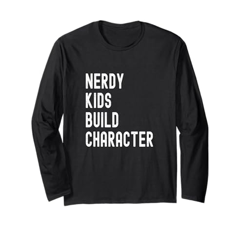 Nerdige Kinder Bauen Charakter Langarmshirt von Parenthood