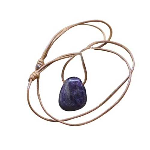 ParfCO Edelstein Kette, Kristall-Halskette für Frauen, Naturstein-Amethyst-Anhänger-Halskette, Heilkristall, Handgefertigter Amulett-Schmuck für Frauen, Männer von ParfCO