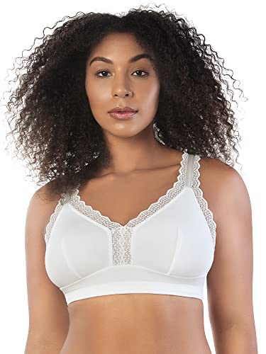 Parfait Dalis Women's Full Figure Sleep Bra Wire Free Bralette Style P5641-Pearl White-90D von Parfait