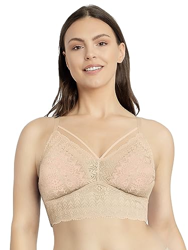 Parfait Damen Mia Lace P5951, Bralette en Dentelle rembourrée sans Armatures Gepolsterter BH, Undurchsichtige, Bare, 70E von Parfait