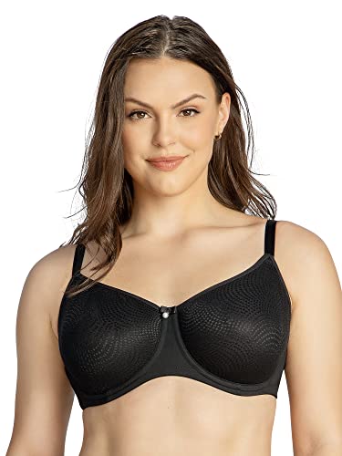 Parfait Damen Pearl P60921 Women's Non-Padded Seamless Full Busted Bra Minimizer BH, Halbdurchsichtig, Schwarz, 95E von Parfait