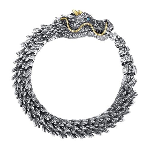 Parfaour Drachenarmband für Herren, dominierendes, handgefertigtes Kupferarmband, personalisierter, kreativer Drachenschmuck, Herren-Schmuckgeschenk, 18cm, Siehe Beschreibung, Unisex Parfaour Drachenarmband für Herren, dominierendes, handgefertigtes Kupferarmband, personalisierter, kreativer Drachenschmuck, Herren-Schmuckgeschenk, 18cm, Siehe Beschreibung, Unisex von Parfaour