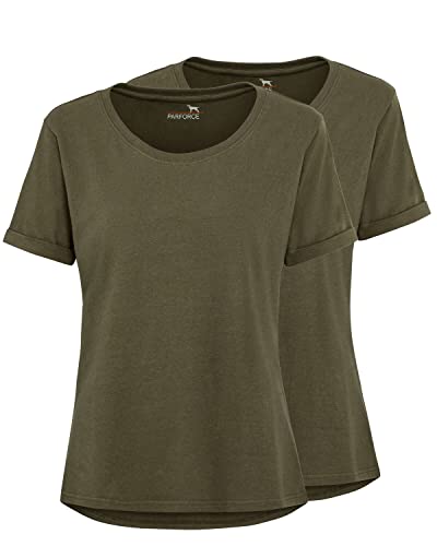 Parforce Damen Doppelpack T-Shirts Oliv L von Parforce