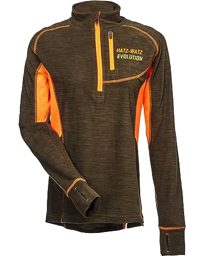 Parforce Damen Funktions-Longsleeve Mid-X Hatz-Watz Oliv/Signalorange 3XL von Parforce