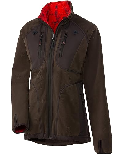 Parforce Damen Membran-Wendefleecejacke SphereX Oliv/Rot Camo L von Parforce