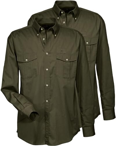 Parforce Doppelpack Jagdhemden Oliv L von Parforce