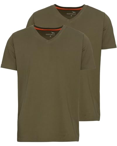 Parforce Doppelpack T-Shirts V-Neck Oliv 3XL von Parforce