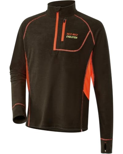 Parforce Funktions-Longsleeve Mid-X Hatz-Watz Evolution Oliv/Signalorange 3XL von Parforce
