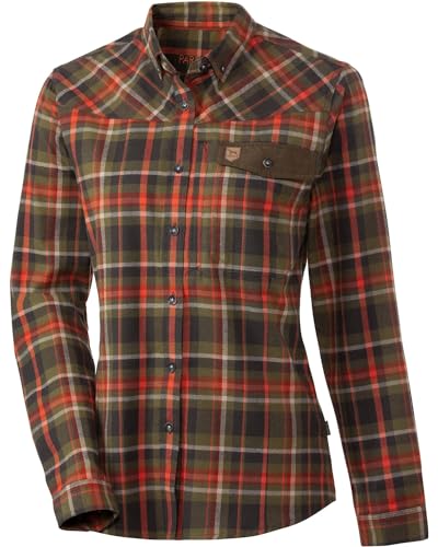 Parforce Jagdbluse Eifel Oliv/Orange kariert XXL von Parforce