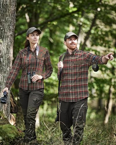 Parforce Jagdbluse Sophistica Oliv/Rot kariert, L von Parforce