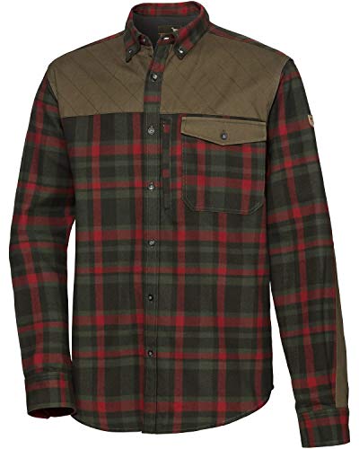 Parforce Jagdhemd Spreewald Oliv/Rot kariert 4XL von Parforce