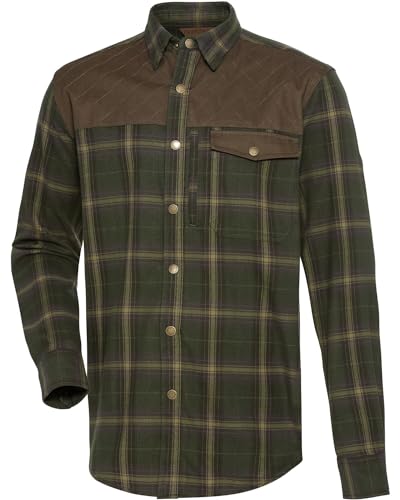 Parforce Jagdhemd Taunus mit Druckknöpfen Oliv kariert 4XL von Parforce