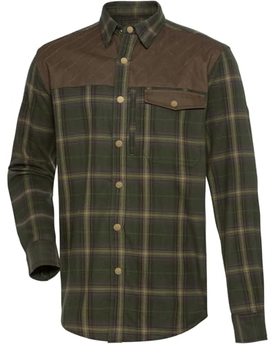 Parforce Jagdhemd Taunus mit Druckknöpfen Oliv kariert XXL von Parforce