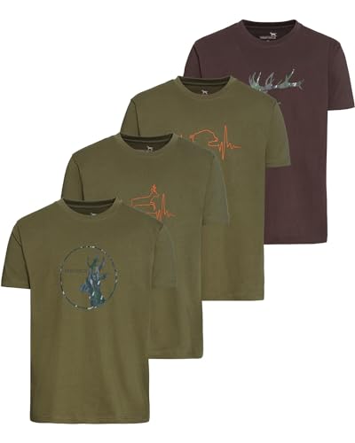 Parforce T-Shirts 4er-Pack Jagdprint Oliv S von Parforce