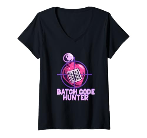 Damen Parfüm Parfümliebhaber Parfümsammler Batch Code Hunter T-Shirt mit V-Ausschnitt von Parfüms Parfüms Parfümeurin