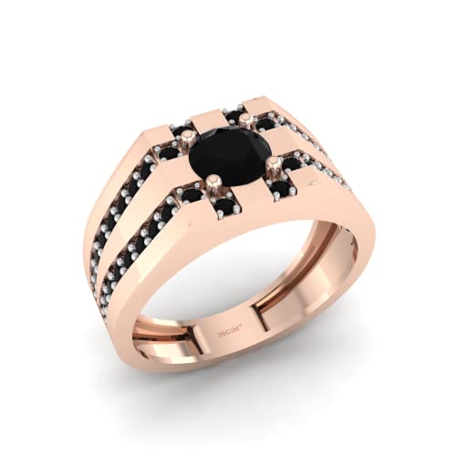 Pargold® 14K 585 Gold Ring für Frauen | Leicht und hypoallergen | Einzelner großer Kristall mit symmetrischem gestreiftem Design | Ideal für besondere Anlässe, Hochzeit, Jahrestag, Geburtstag von Pargold