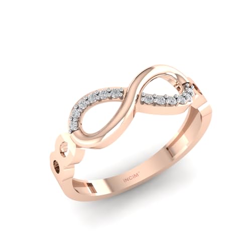 Pargold® 14k 585 Goldring für Damen | Leicht und hypoallergen | Winzige granulare Kristalle mit Unendlichkeitsdesign | Ideal für besondere Anlässe wie Hochzeit, Jubiläum, Geburtstag. von Pargold