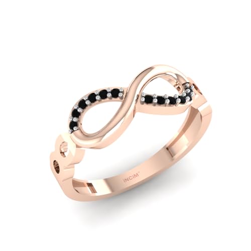 Pargold® 14k 585 Goldring für Damen | Leicht und hypoallergen | Winzige granulare Kristalle mit Unendlichkeitsdesign | Ideal für besondere Anlässe wie Hochzeit, Jubiläum, Geburtstag. von Pargold