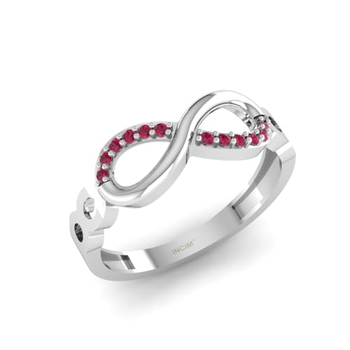 Pargold® 925 Silberring für Damen | Leicht und hypoallergen | Kleine granulare Kristalle mit Unendlichkeitsdesign | Ideal für besondere Anlässe wie Hochzeit, Jubiläum, Geburtstag. von Pargold