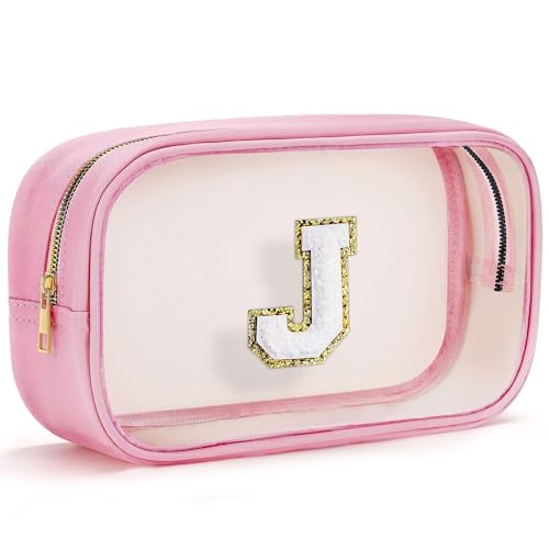 Parima Geburtstagsgeschenk für Mädchen - Rosa Kosmetiktasche Reise Kulturbeutel Durchsichtige Kosmetiktasche Personalisierte Geschenke für Mädchen Tochter Geschenk für Frau Frauen Kosmetiktasche J von Parima