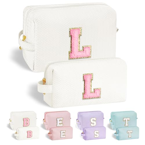 Parima Buchstaben Kosmetiktasche Damen Mädchen - Reise Kosmetiktasche Personalisierte Geschenke für Teenager Mädchen Geburtstagsgeschenk für Frauen Mama Mädchen Weiß Kosmetiktasche mit Buchstaben L Parima Buchstaben Kosmetiktasche Damen Mädchen - Reise Kosmetiktasche Personalisierte Geschenke für Teenager Mädchen Geburtstagsgeschenk für Frauen Mama Mädchen Weiß Kosmetiktasche mit Buchstaben L von Parima