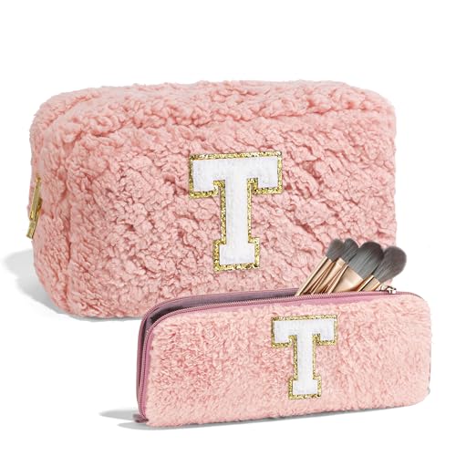 Parima Kosmetiktasche Damen - Groß Schminktasche Makeup Pinsel Organizer Hochzeit Geschenke Frauen Freund Geschenke für Teenager Mädchen Enkeltochter Rosa Kosmetiktasche T von Parima