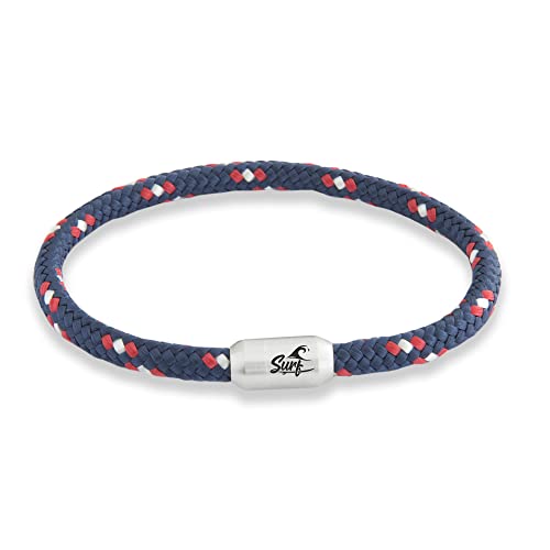 Paracord Surferarmband | Maritim & Wasserfest | 6 mm Ø | Surfer Gravur | Handgemachtes Surfer Armband für Damen und Herren | Segeltau Armband (Big Waves, 19.00) von Paris Montana