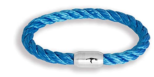 Paris Montana Das Original Sylt Segeltau Armband The Legend Stabil Gedreht Mit Gravur Handmade Hochwertiger Magnetverschluss 8mm Durchmesser (Royal-Blau, 19.00) von Paris Montana