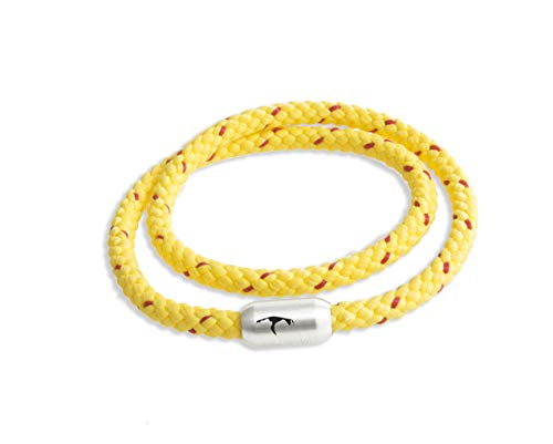 ⚓ Paris Montana ⚓ Das Original Sylt Segeltau Wickelarmband Unisex Geflochten Mit Gravur Handmade Hochwertiger Magnetverschluss Durchmesser 4mm (Vanilia, 40) von ⚓ Paris Montana ⚓